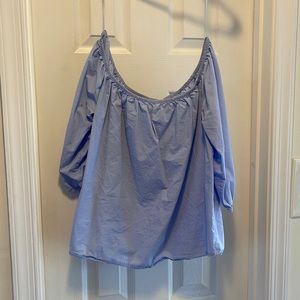 Off the shoulder mid sleeve shirt